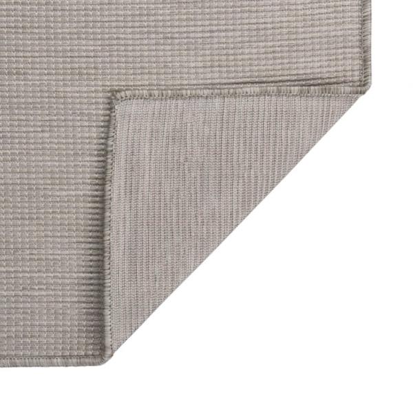 Outdoor-Teppich Flachgewebe 160x230 cm Taupe