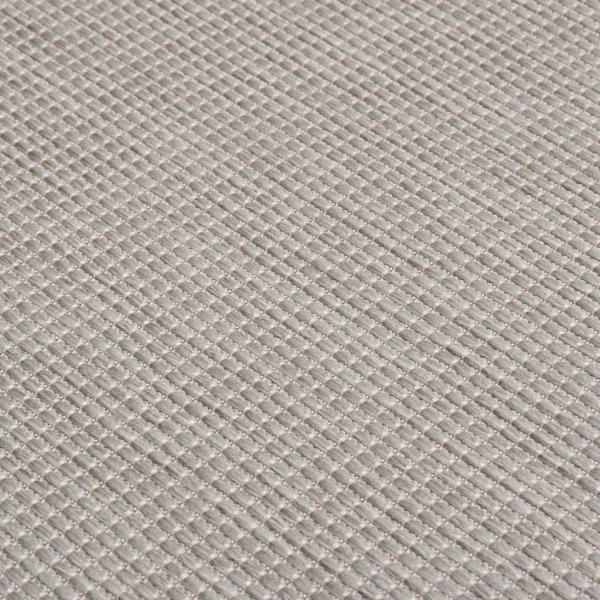 Outdoor-Teppich Flachgewebe 160x230 cm Taupe