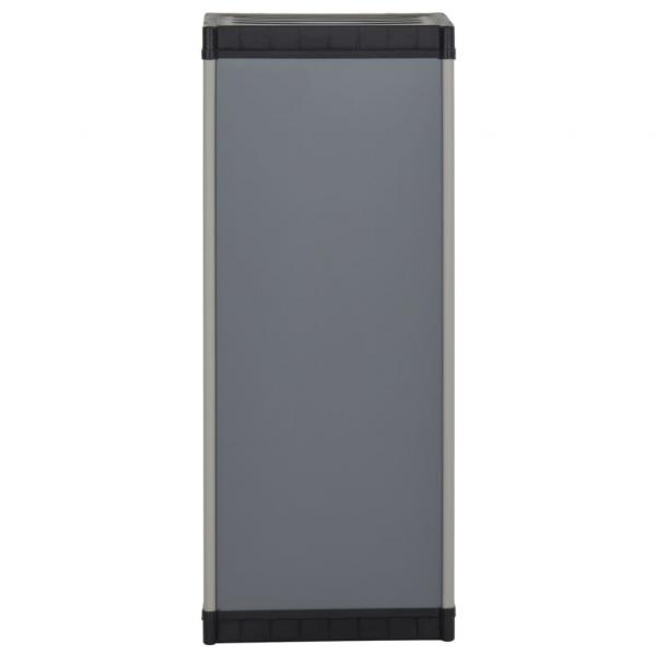 Garten-Lagerschrank mit 1 Boden Grau und Schwarz 35x40x85 cm