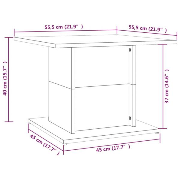 Couchtisch Schwarz 55,5x55,5x40 cm Holzwerkstoff