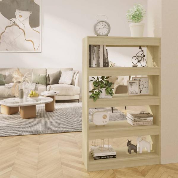 ARDEBO.de - Bücherregal/Raumteiler Sonoma-Eiche 80x30x135 cm Holzwerkstoff