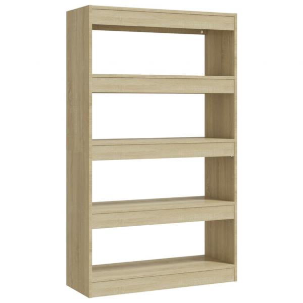 Bücherregal/Raumteiler Sonoma-Eiche 80x30x135 cm Holzwerkstoff