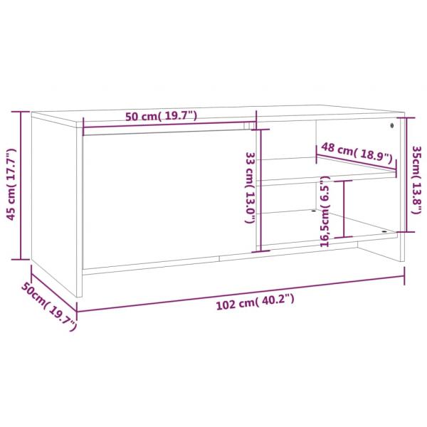 Couchtisch Räuchereiche 102x50x45 cm Holzwerkstoff