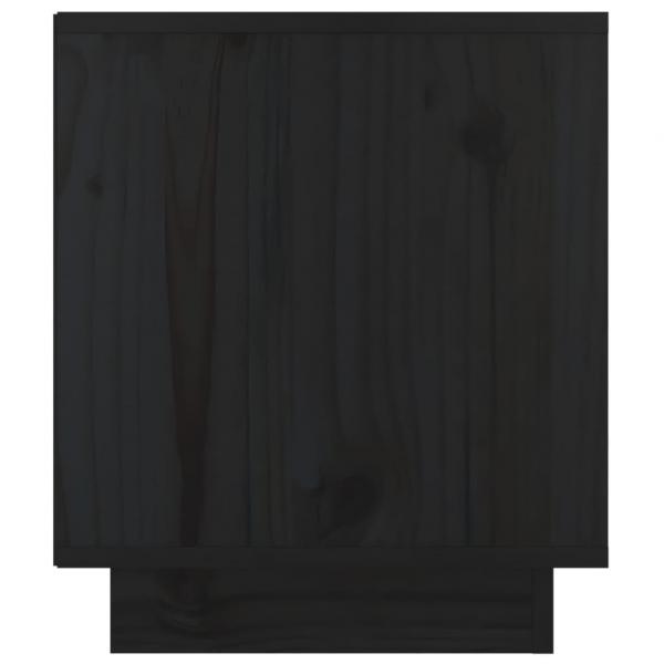 Nachttische 2 Stk. Schwarz 40x34x40 cm Massivholz Kiefer