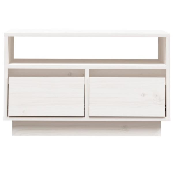 TV-Schrank Weiß 60x35x37 cm Massivholz Kiefer