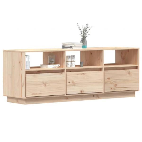 TV-Schrank 140x37x50 cm Massivholz Kiefer