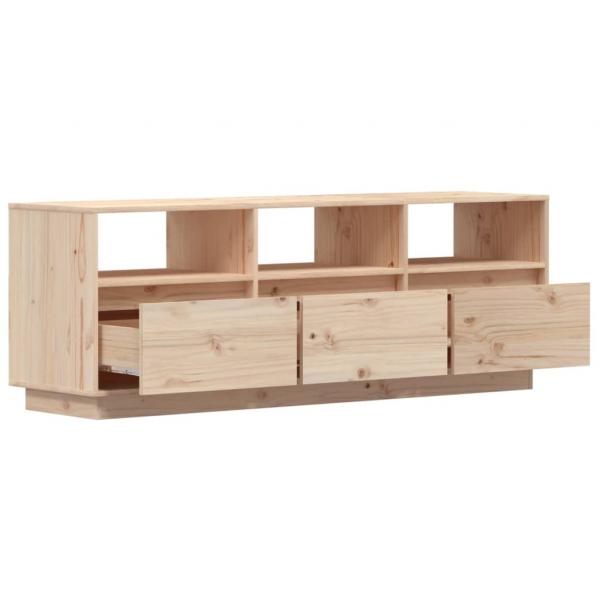 TV-Schrank 140x37x50 cm Massivholz Kiefer