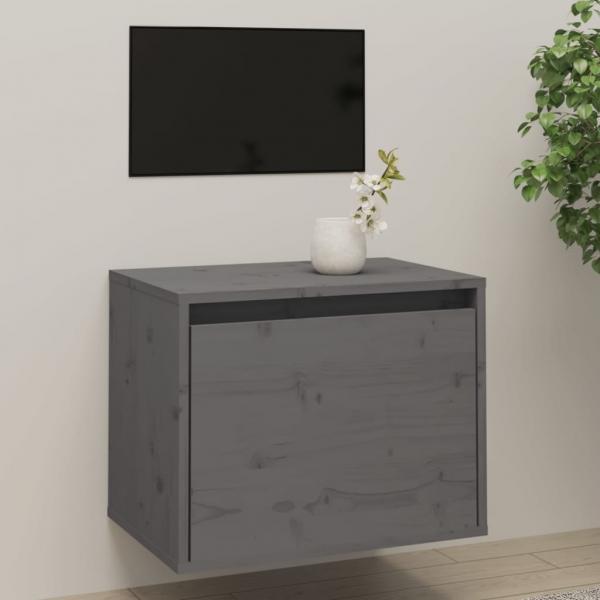 ARDEBO.de - Wandschrank Grau 45x30x35 cm Massivholz Kiefer