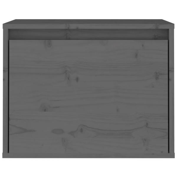 Wandschrank Grau 45x30x35 cm Massivholz Kiefer