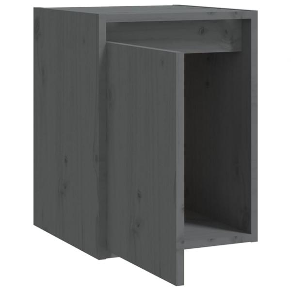 Wandschrank Grau 30x30x40 cm Massivholz Kiefer