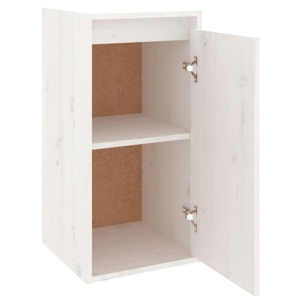 Wandschrank Weiß 30x30x60 cm Massivholz Kiefer