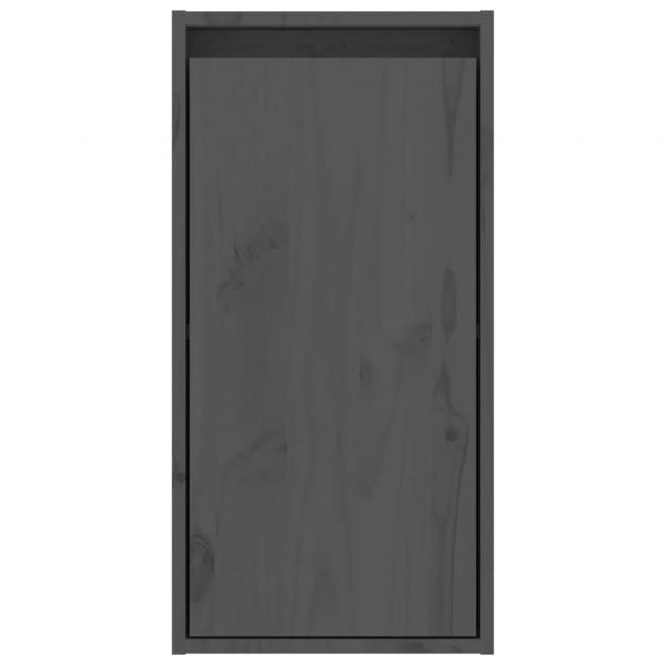 Wandschrank Grau 30x30x60 cm Massivholz Kiefer