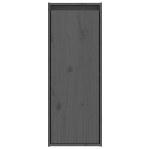 Wandschrank Grau 30x30x80 cm Massivholz Kiefer