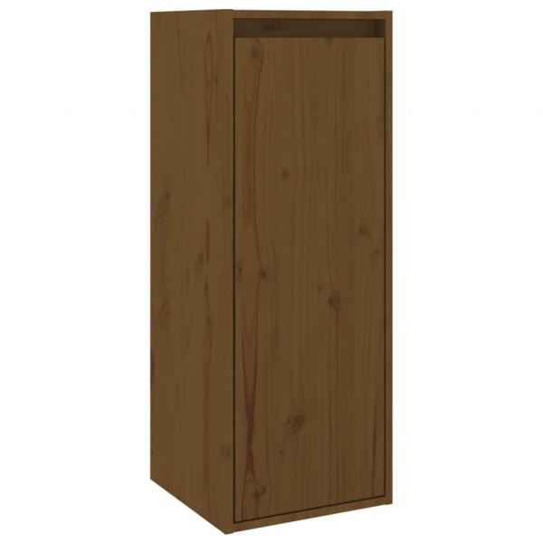 Wandschrank Honigbraun 30x30x80 cm Massivholz Kiefer