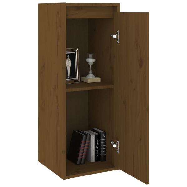 Wandschrank Honigbraun 30x30x80 cm Massivholz Kiefer