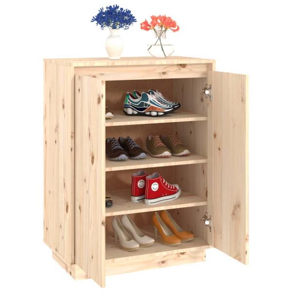 Schuhschrank 60x35x80 cm Massivholz Kiefer