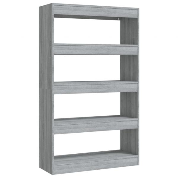 Bücherregal/Raumteiler Grau Sonoma 80x30x135 cm Holzwerkstoff