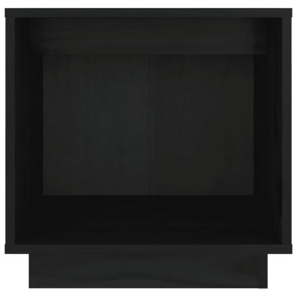 Nachttische 2 Stk. Schwarz 40x30x40 cm Massivholz Kiefer