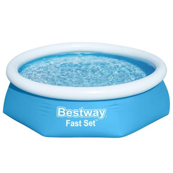 Bestway Fast Set Aufblasbarer Swimmingpool Rund 244x66 cm