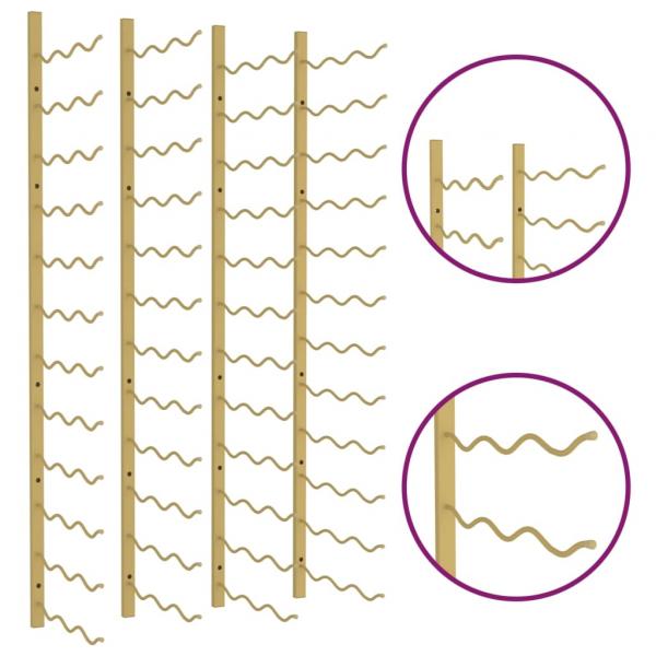 Wand-Weinregal für 36 Flaschen 2 Stk. Golden Eisen