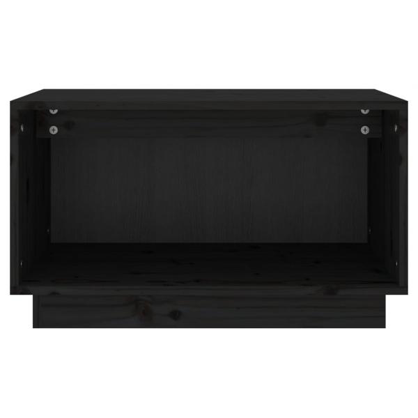 TV-Schrank Schwarz 60x35x35 cm Massivholz Kiefer