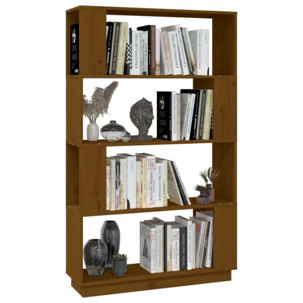 Bücherregal/Raumteiler Honigbraun 80x25x132 cm Massivholz