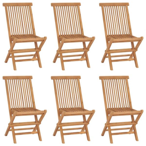 ARDEBO.de - Klappbare Gartenstühle 6 Stk. Massivholz Teak