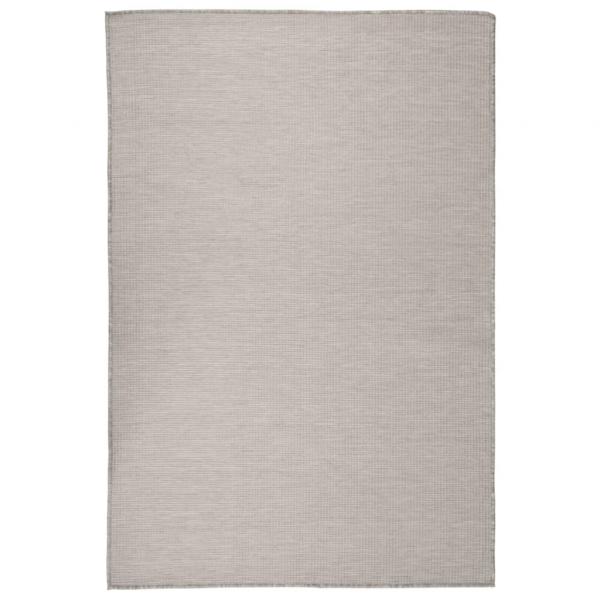 ARDEBO.de - Outdoor-Teppich Flachgewebe 120x170 cm Taupe