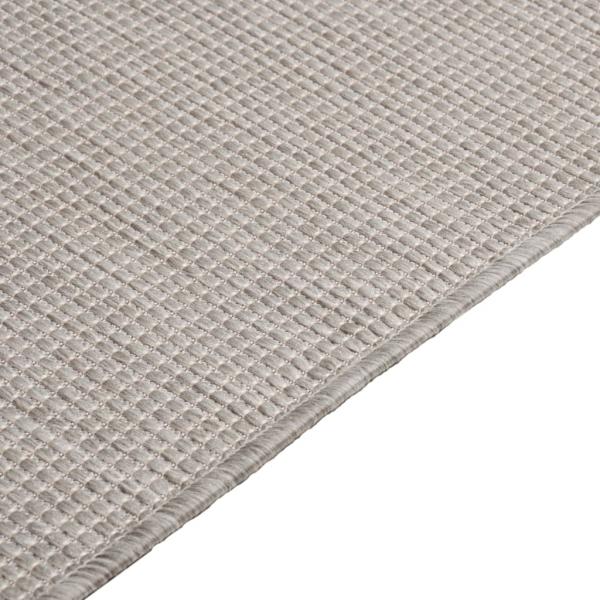 Outdoor-Teppich Flachgewebe 120x170 cm Taupe