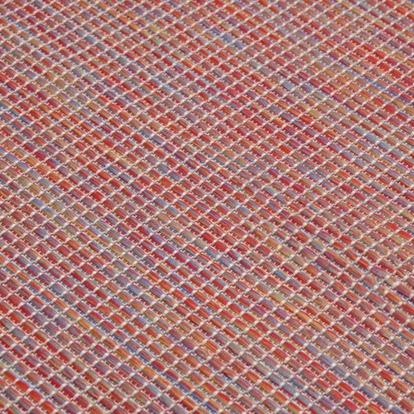 Outdoor-Teppich Flachgewebe 140x200 cm Rot