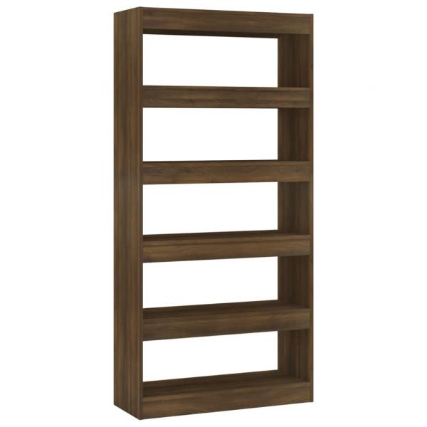 Bücherregal/Raumteiler Braun Eiche 80x30x166 cm Holzwerkstoff