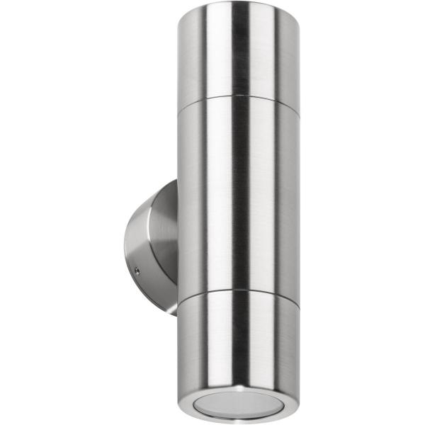 ARDEBO.de LCD Up- und Down Wandleuchte Typ 5121, 2x35W, GU10, edelstahl (5121)