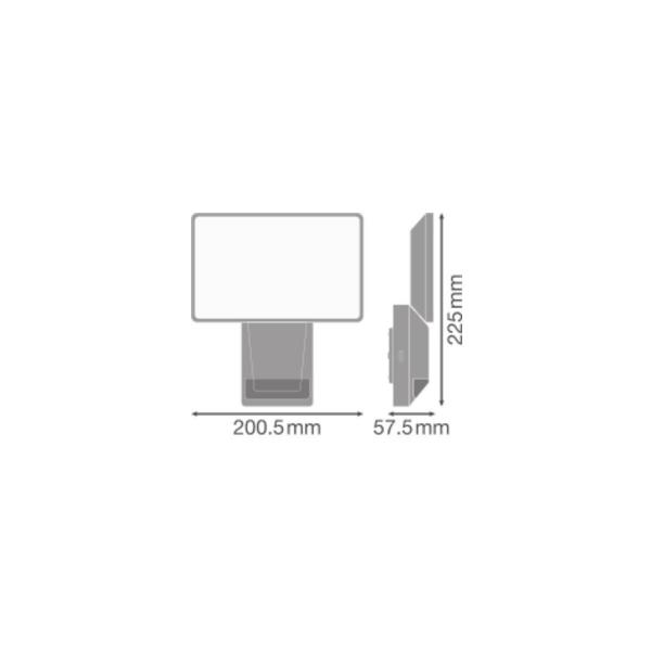 LEDVANCE Sensor Strahler ENDURA PRO FLOOD SENSOR 27W 840 IP55 WT, 3000lm, 4000K, weiß (4058075228825)