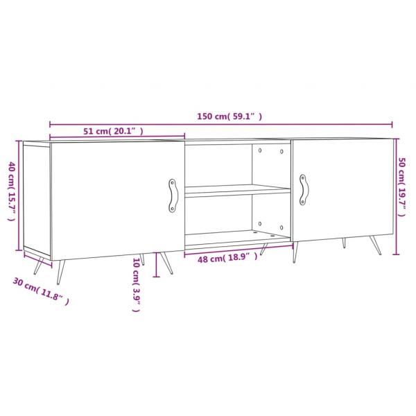 TV-Schrank Weiß 150x30x50 cm Holzwerkstoff