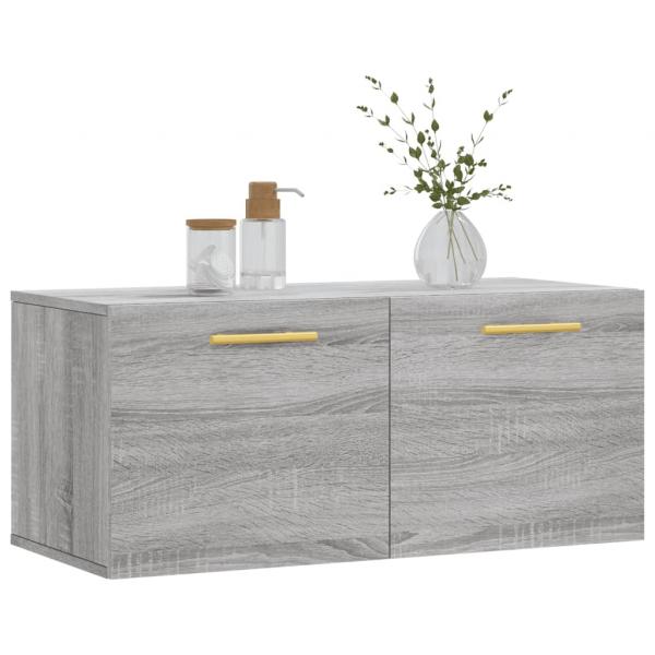 Wandschrank Grau Sonoma 80x36,5x35 cm Holzwerkstoff