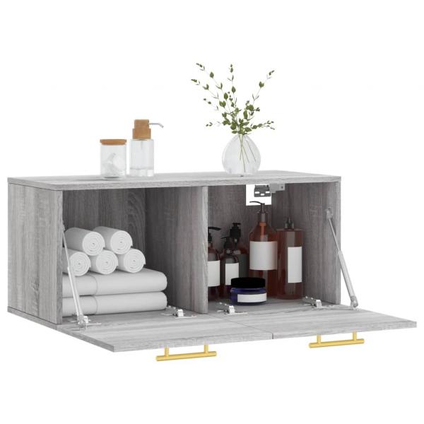 Wandschrank Grau Sonoma 80x36,5x35 cm Holzwerkstoff