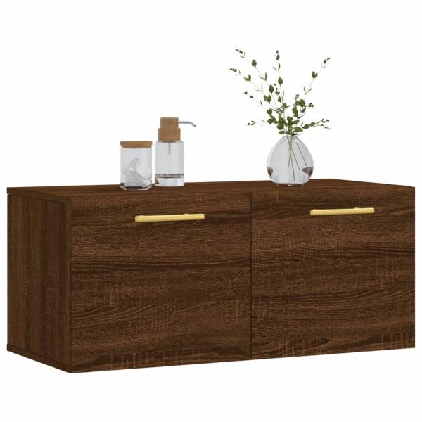 Wandschrank Braun Eichen-Optik 80x36,5x35 cm Holzwerkstoff