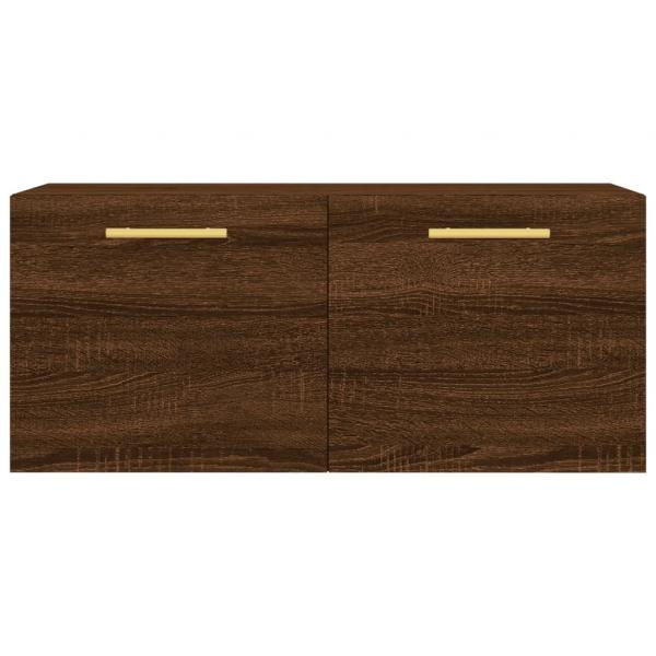 Wandschrank Braun Eichen-Optik 80x36,5x35 cm Holzwerkstoff