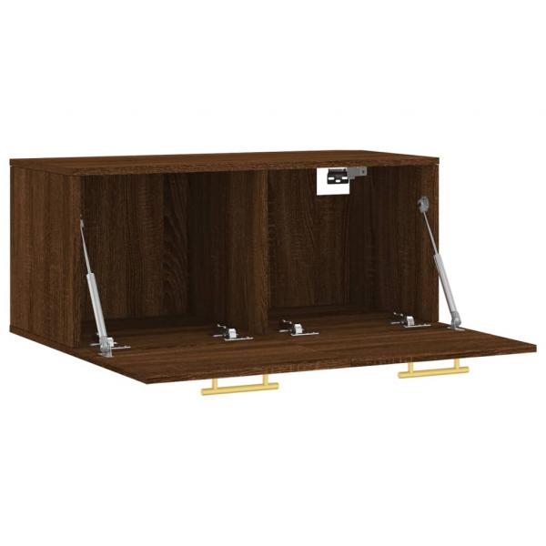 Wandschrank Braun Eichen-Optik 80x36,5x35 cm Holzwerkstoff