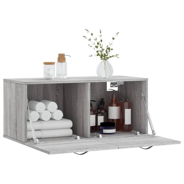 Wandschrank Grau Sonoma 80x36,5x35 cm Holzwerkstoff