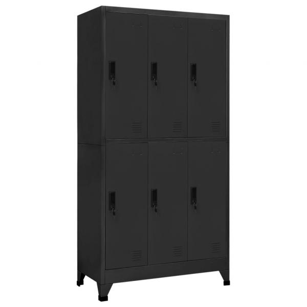 ARDEBO.de - Schließfachschrank Anthrazit 90x45x180 cm Stahl