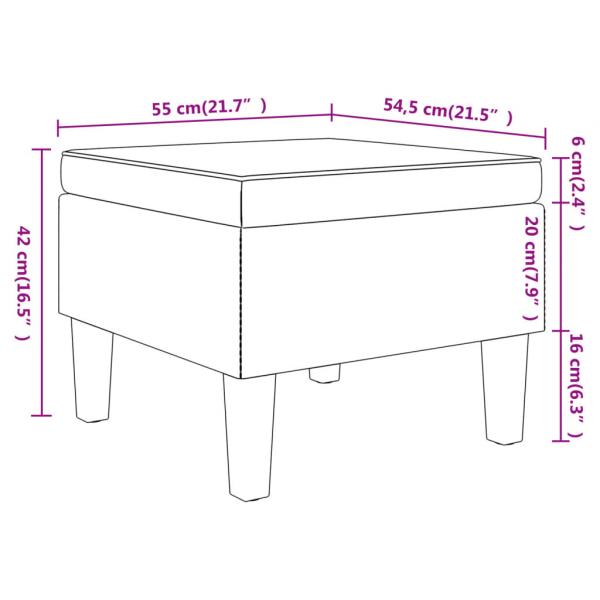 Hocker mit Holzbeinen Weinrot Stoff