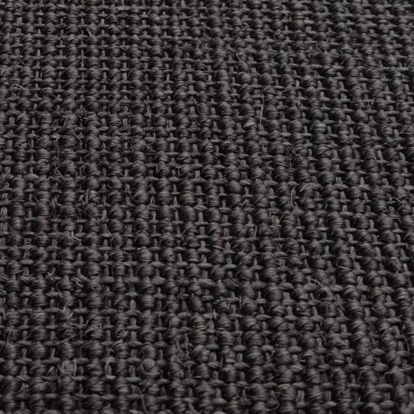 Teppich Natur Sisal 66x350 cm Schwarz