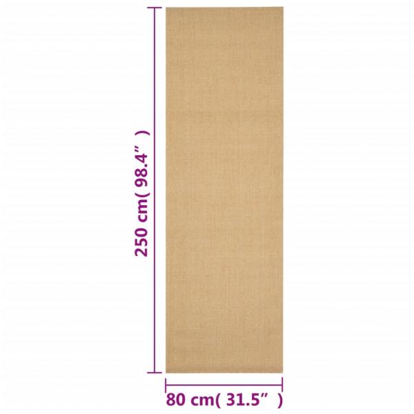 Teppich Natur Sisal 80x250 cm