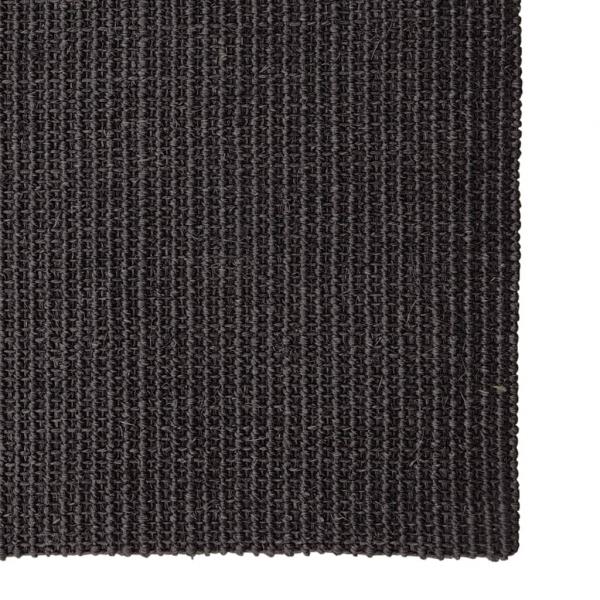 Teppich Natur Sisal 80x250 cm Schwarz