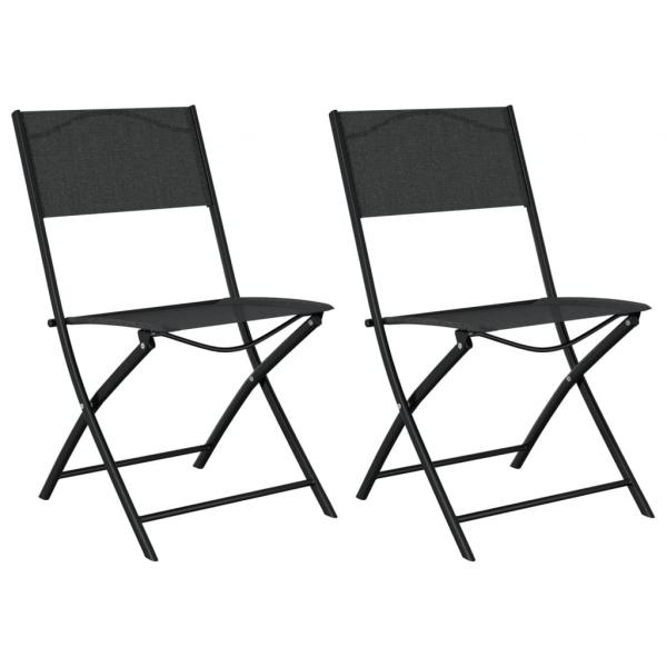 3-tlg. Bistro-Set Stahl Schwarz