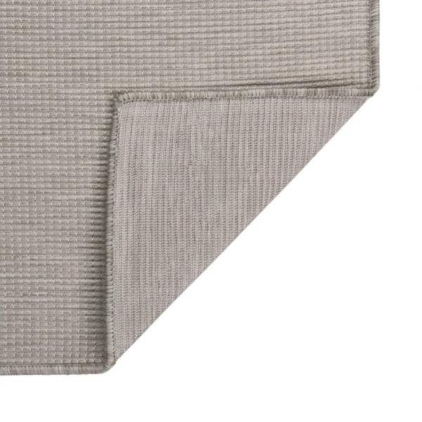 Outdoor-Teppich Flachgewebe 200x280 cm Taupe