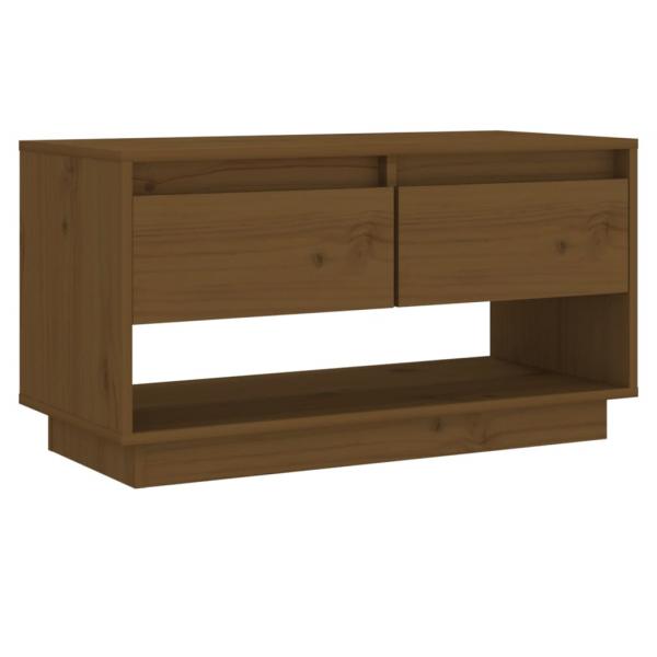 TV-Schrank Honigbraun 74x34x40 cm Massivholz Kiefer