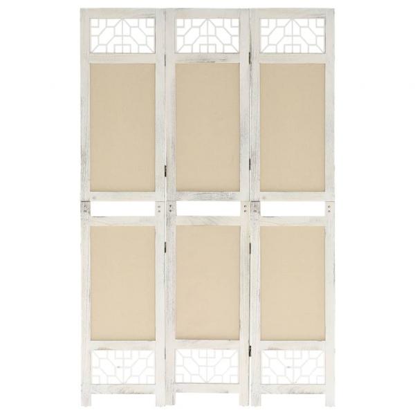 ARDEBO.de - 3-tlg. Raumteiler Creme 105x165 cm Stoff