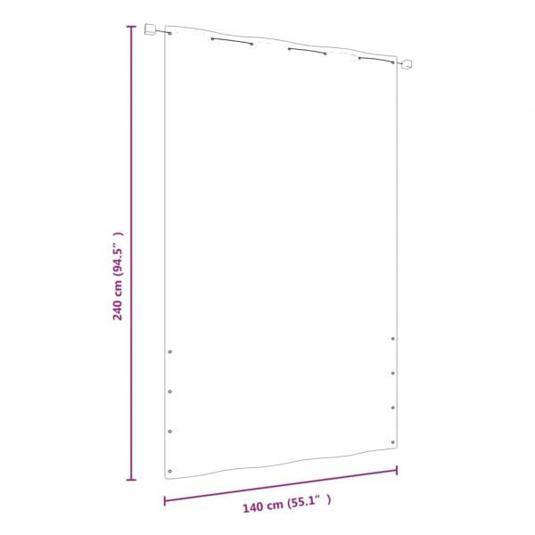 Balkon-Sichtschutz Schwarz 140x240 cm Oxford-Gewebe